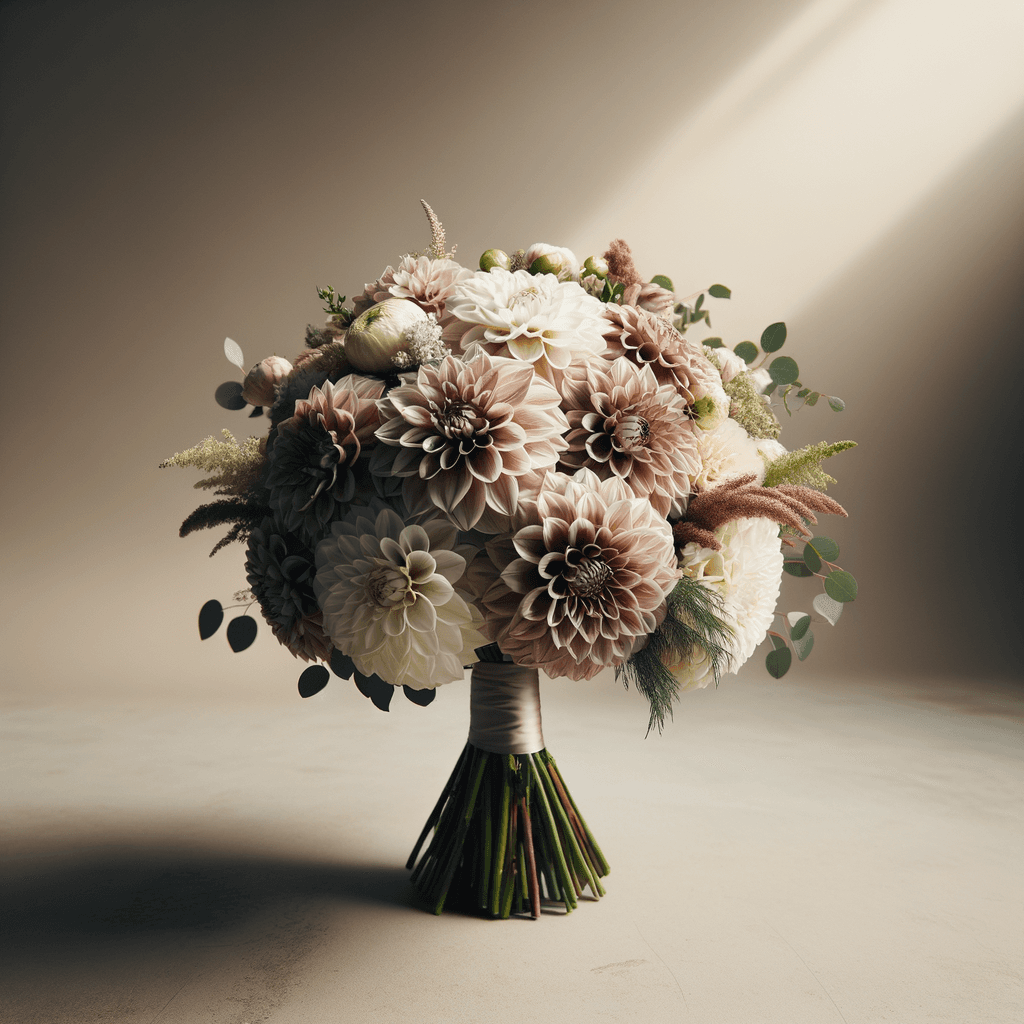 Dahlias wedding flowers hero