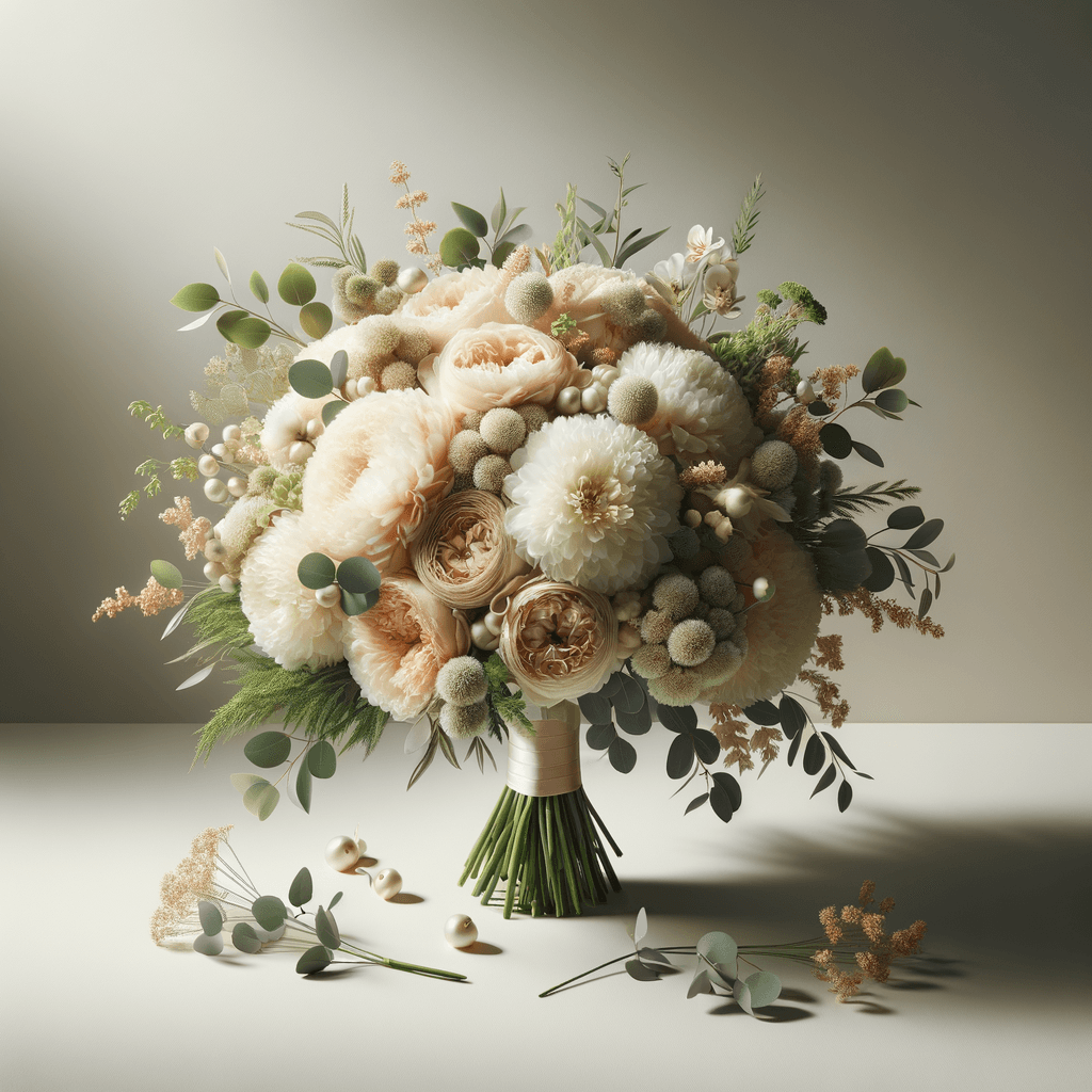 Poms wedding flowers hero