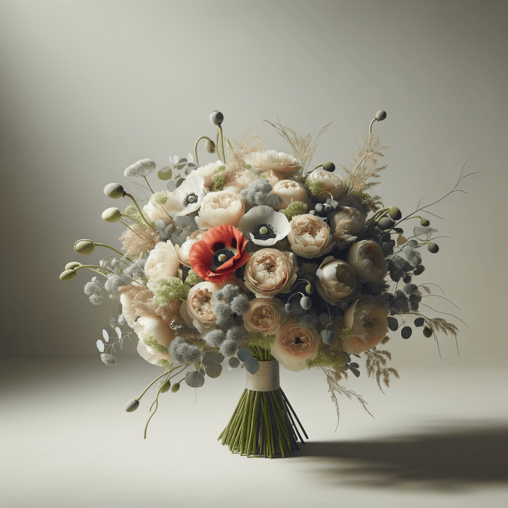 Poppies wedding flowers hero