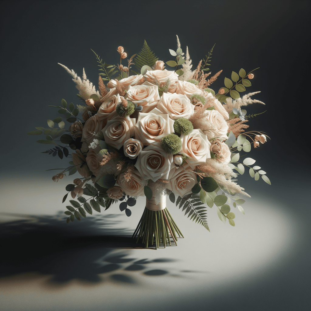 Rose wedding flowers hero