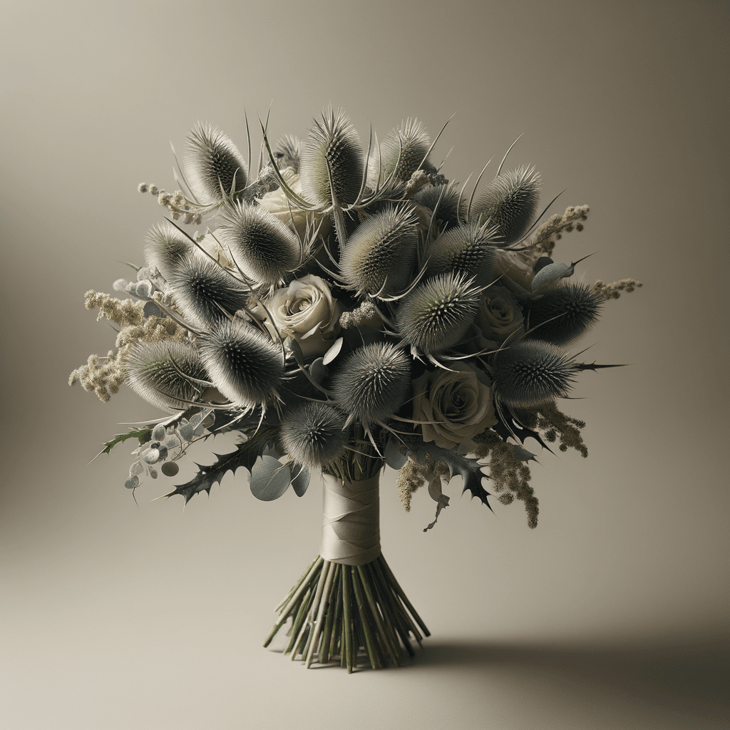 Thistle wedding flowers hero