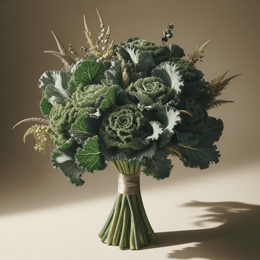 Kale wedding flowers hero