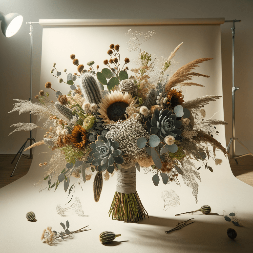 Cowgirl wedding flowers hero