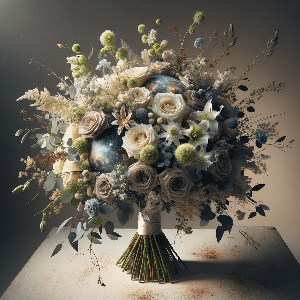 Galaxy wedding flowers hero