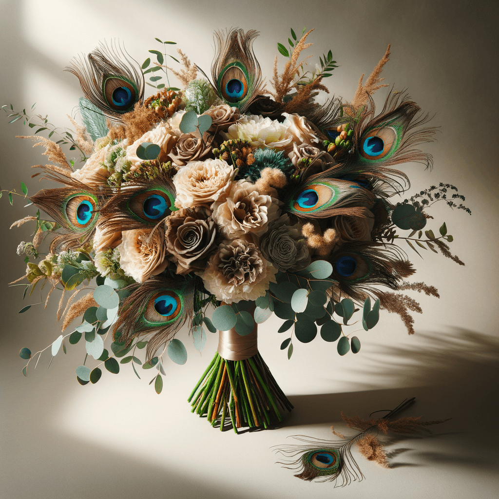 Peacock wedding flowers hero