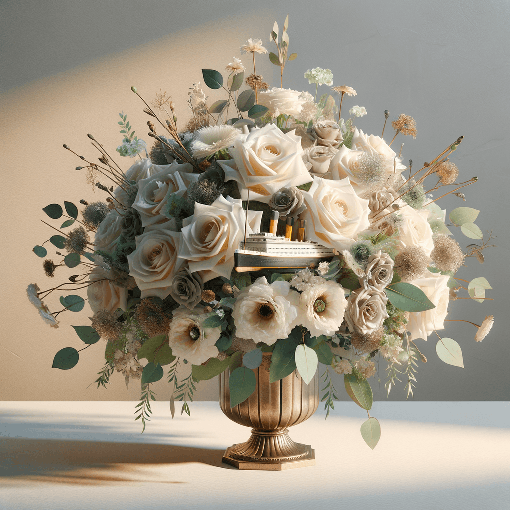 Titantic wedding flowers hero