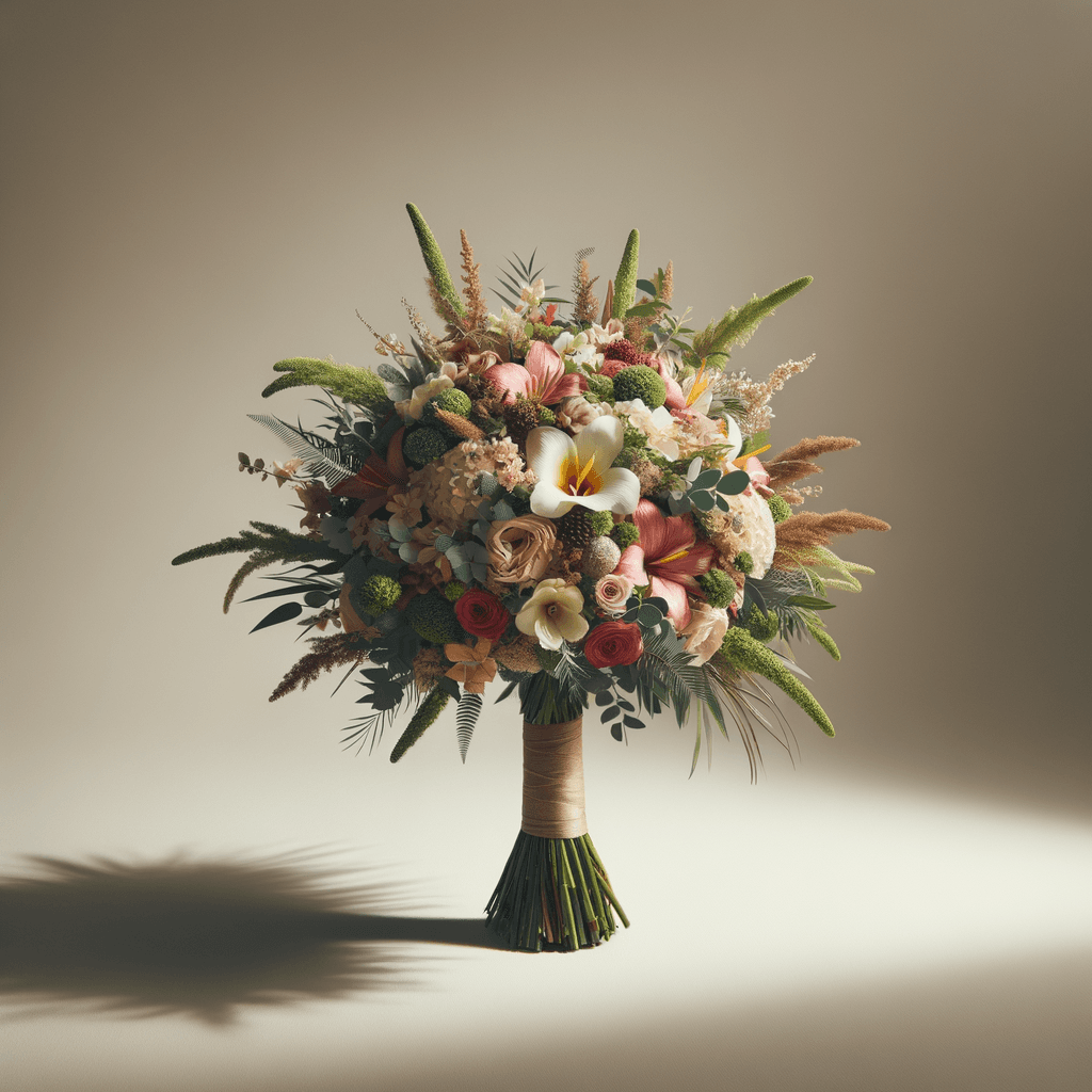 Luau wedding flowers hero